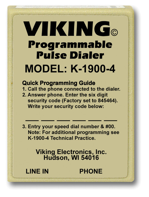 Viking K-1900-4 Hot Dialer with Pulse