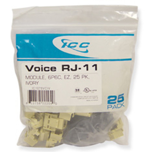 MODULE  VOICE  RJ-11  EZ  25 PK  IVORY