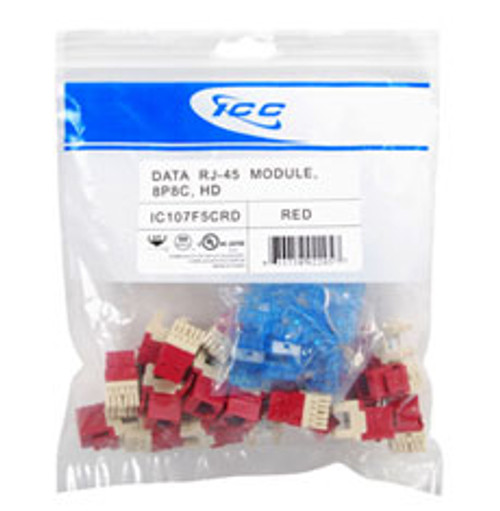 MODULE  CAT 5e  HD  25 PK  RED