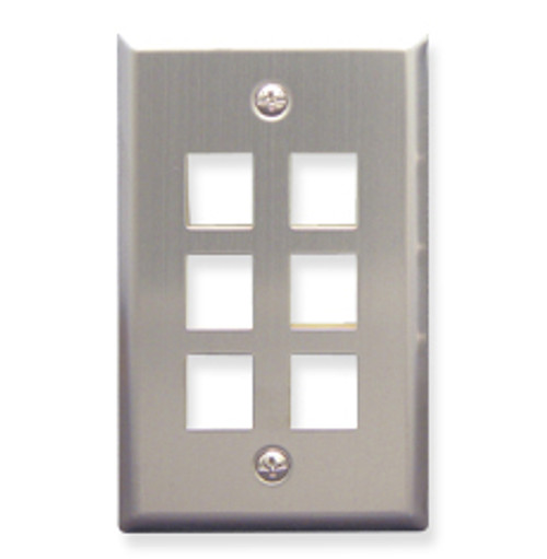 IC107SF6SS 6 Port Face Stainless Steel