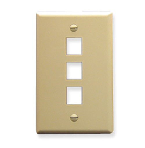 FACEPLATE  OVERSIZED  3-PORT  IVORY