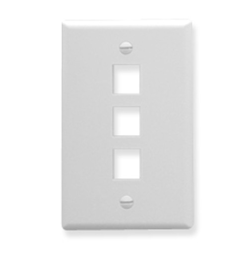 FACEPLATE  OVERSIZED  3-PORT  WHITE