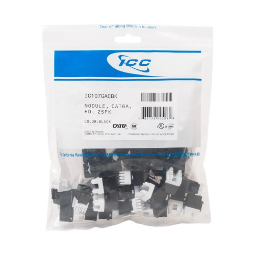 MODULE  CAT6A  HD  25PK  BLACK