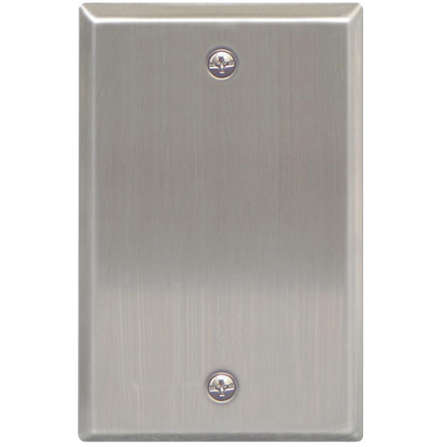 FACEPLATE 1 GANG BLANK STANLESS STEAL