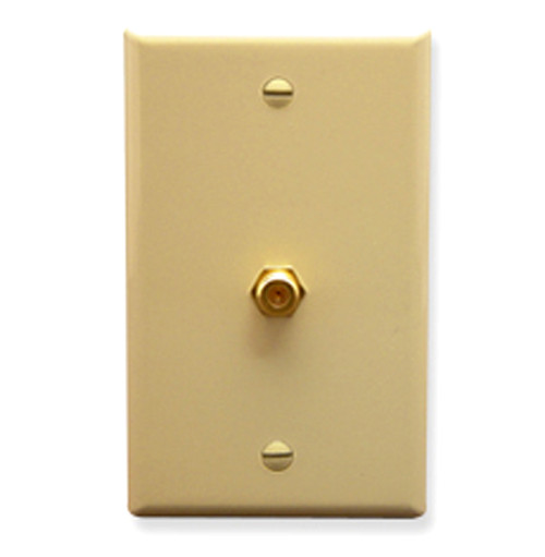 WALL PLATE  F-TYPE  IVORY