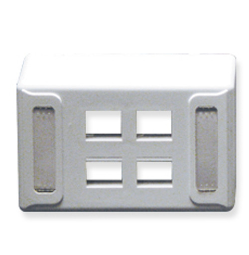 FACEPLATE  FURNITURE  UNIV  4-PORT WHITE