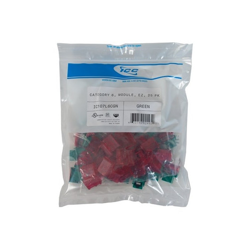 IC107L6CGN CAT 6  EZ  25 PK  GREEN