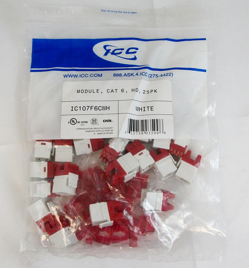 MODULE  CAT 6  HD  25PK  WHITE