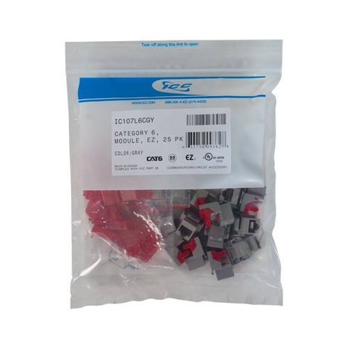 IC107L6CGY CAT6 EZ 25 PK GRAY