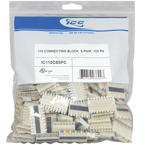 110 CONNECTING BLOCK  5-PAIR  100 PK