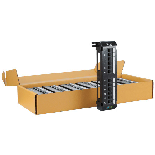 PATCH PANEL  VERT  CAT 6  12-PORT  6 PK