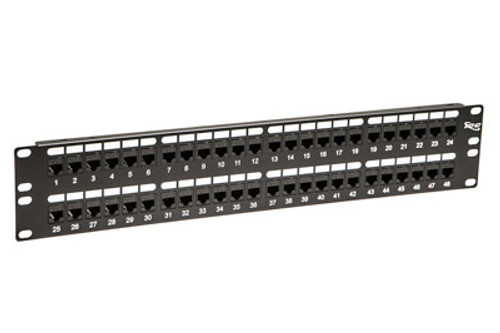 PATCH PANEL CAT 5e  FEED-THRU 48-P 2RMS
