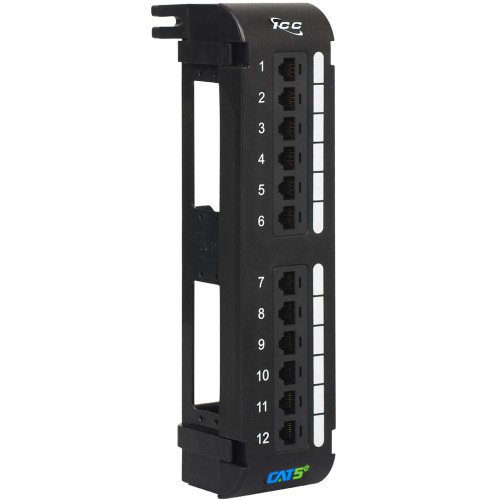 PATCH PANEL  VERTICAL  CAT 5E  12-PORT