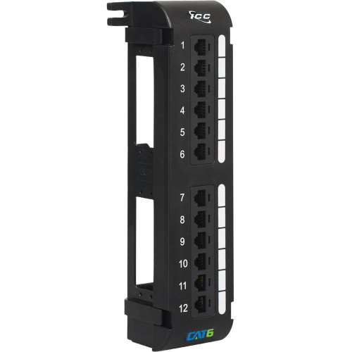 PATCH PANEL  VERTICAL  CAT 6  12-PORT