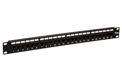 PATCH PANEL CAT 5e  FEED-THRU 24-P 1RMS
