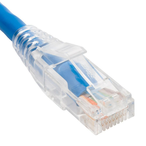 PATCH CORD  CAT6  CLEAR BOOT  3  BLUE