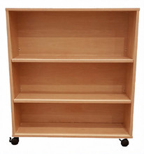 Bookcase three shelf on wheels