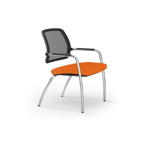 CLIFDEN Mesh Back Chrome 4 Leg Armchair