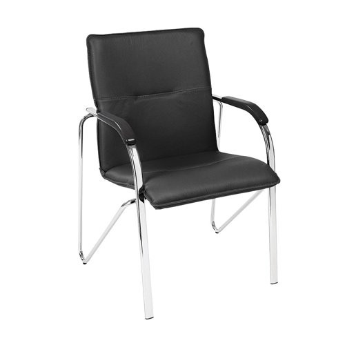 Samba Armchair with black wooden armrests