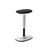 Lean Stool White Frame Black Fabric