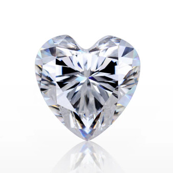 White Heart Brilliant Cut Moissanite Loose Gemstones