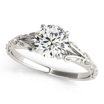 Engagement Ring 1-Carat 2-Carat 3-Carat Square Princess Center Diamond - 14K and 18K Gold or Platinum