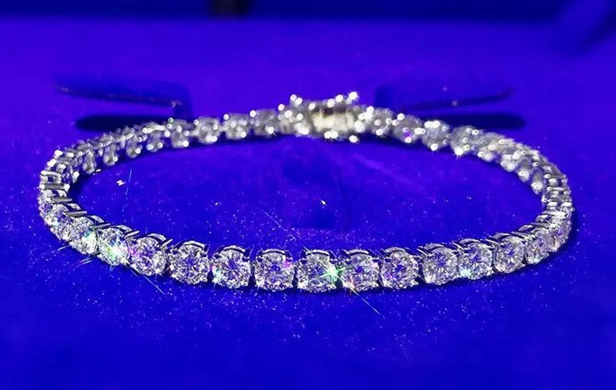 アクセサリー NEW STANDARD Gradation Bracelet M Moissanite Tennis Bracelet 5.5 to 19.5-Carats GRA Lab