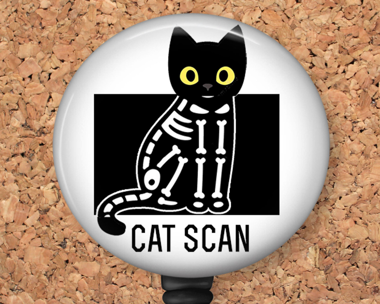 Cat Scan Retractable ID Badge Reel, Lanyard, or Carabiner