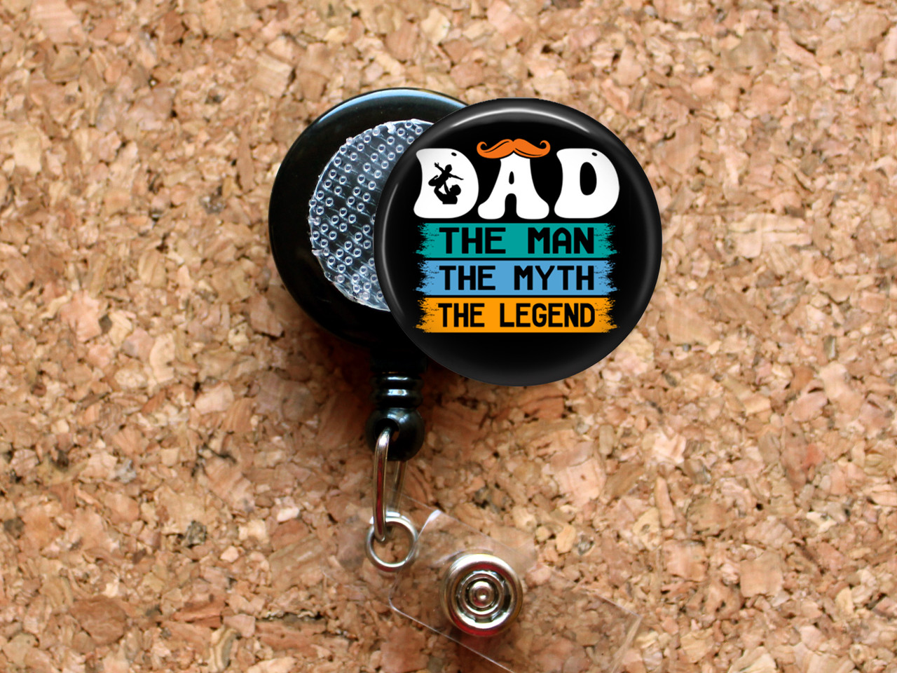 The Man The Myth The Legend Retractable Badge Reel Personalize