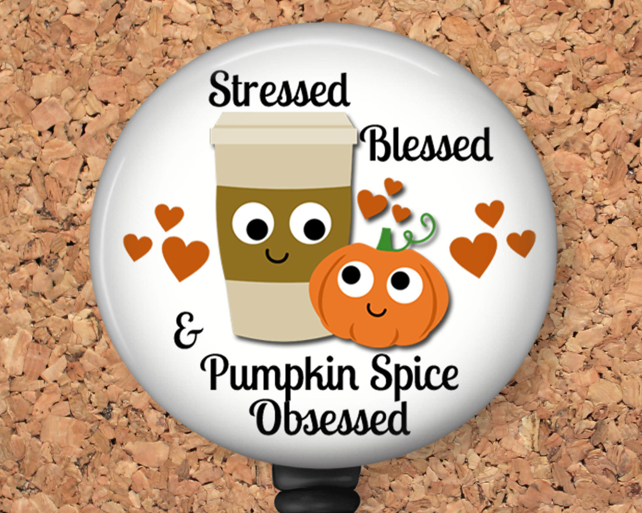 Fall Pumpkin Spice Coffee Badge Reel 