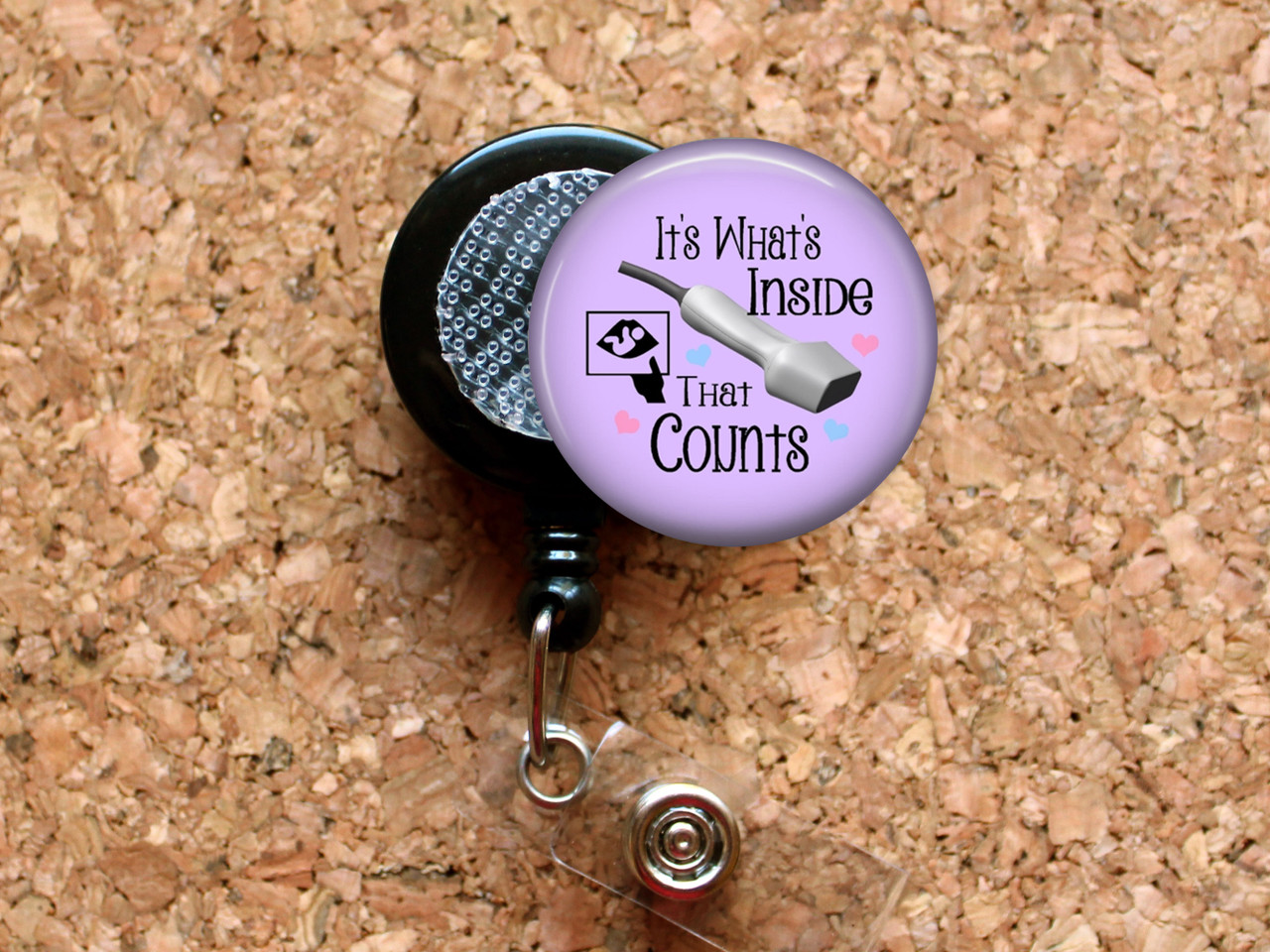 Ultrasound Tech Retractable ID adge Reel, Lanyard, or Carabiner (15  Designs) - The Badge Patch (A Crystal Garden LLC)