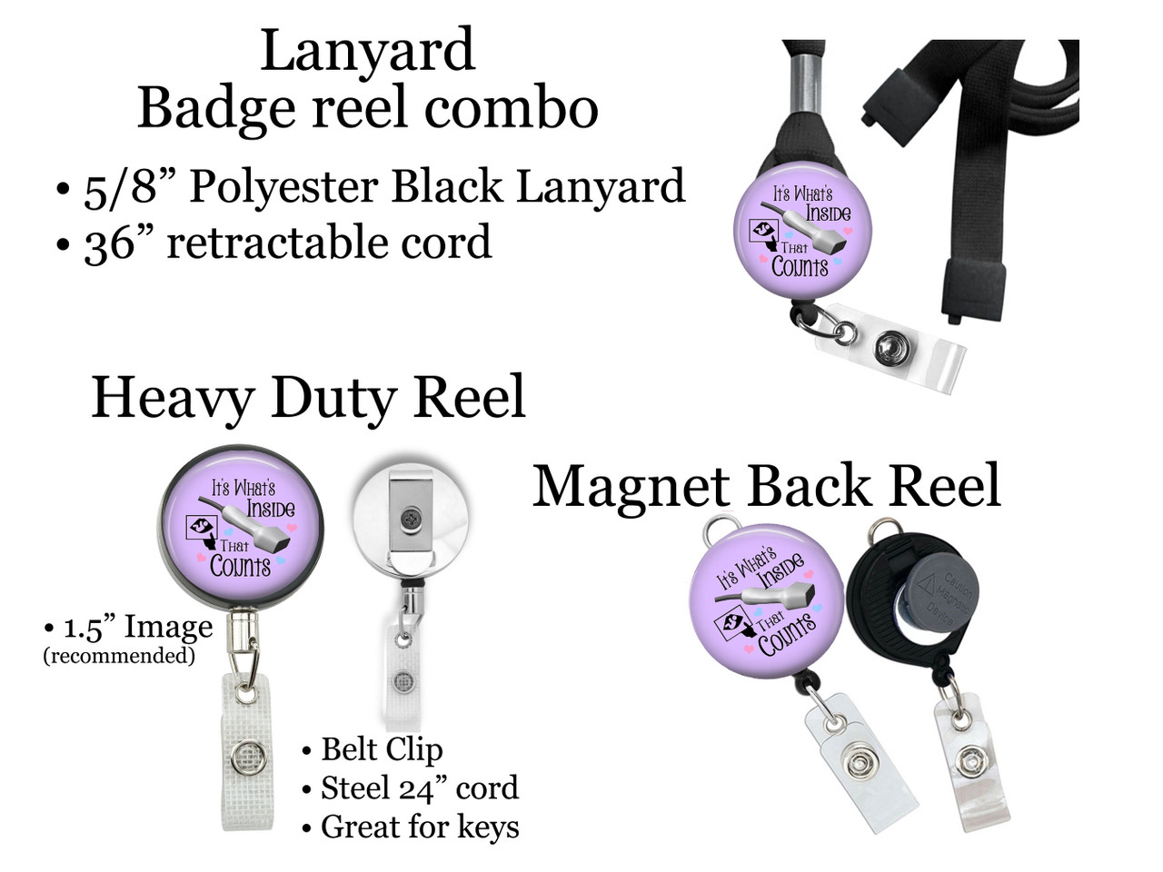 Ultrasound Tech Retractable ID adge Reel, Lanyard, or Carabiner (15  Designs) - The Badge Patch (A Crystal Garden LLC)