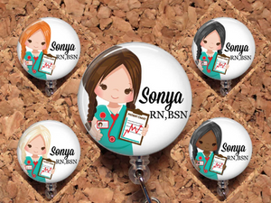 Badge Reel ID Holders - Button Badge Reels - Character Designs - The Badge  Patch (A Crystal Garden LLC)