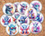 Cool Dragons Pinback button pin or flatback (12 Pack)
