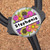 Flowers with Name Retractable ID Badge Reel, Lanyard, or Carabiner #2