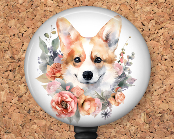 Corgi  Retractable ID Badge Reel, Lanyard, or Carabiner