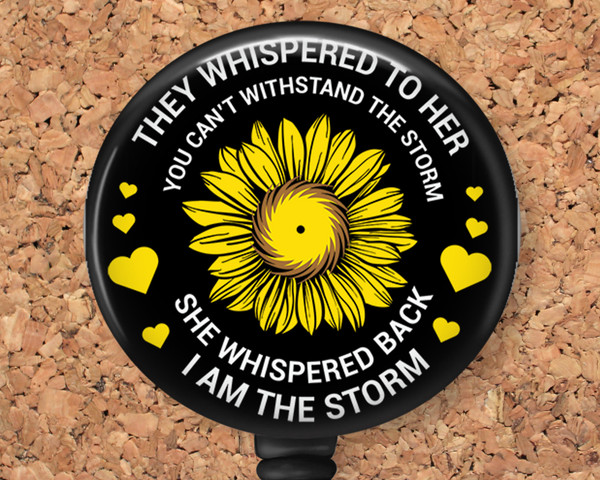 Sunflower The Storm Retractable ID Badge Reel, Lanyard, or Carabiner