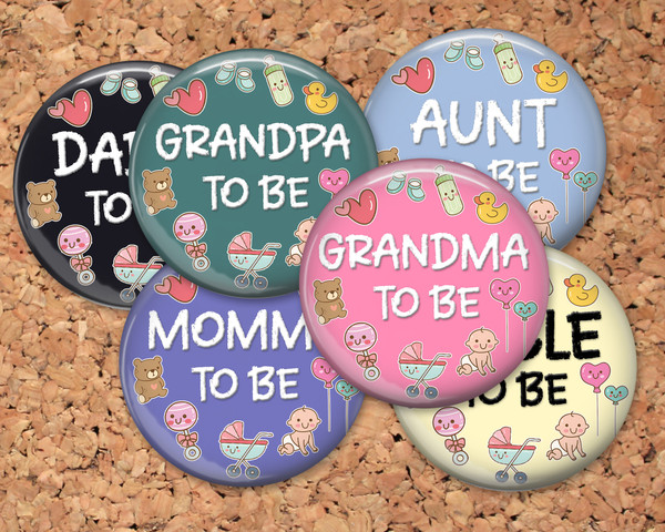 Baby Shower Pin Party Favors ~ Circle of Baby Items
