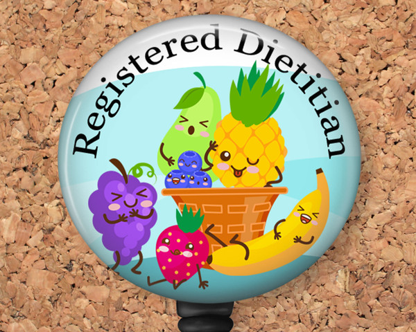 registered dietitian badge reel