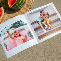 Softcover photo book featuring summer family photos