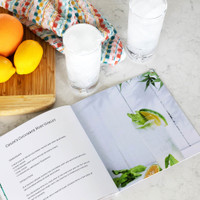 Softcover photo book featuring cocktail recipes