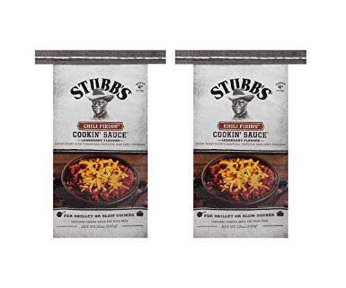 Stubbs Chili Fixins Cookin Sauce 12 oz Pack of 2 Warehousesoverstock