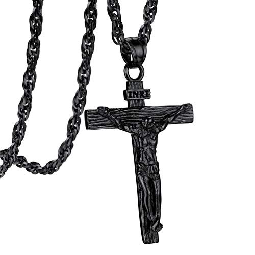 INRI Cross Necklace Crucifix Jesus 