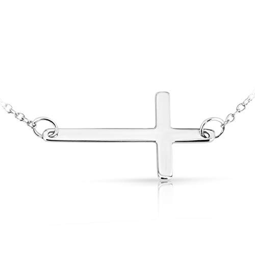 925 Sterling Silver Sideways Cross 