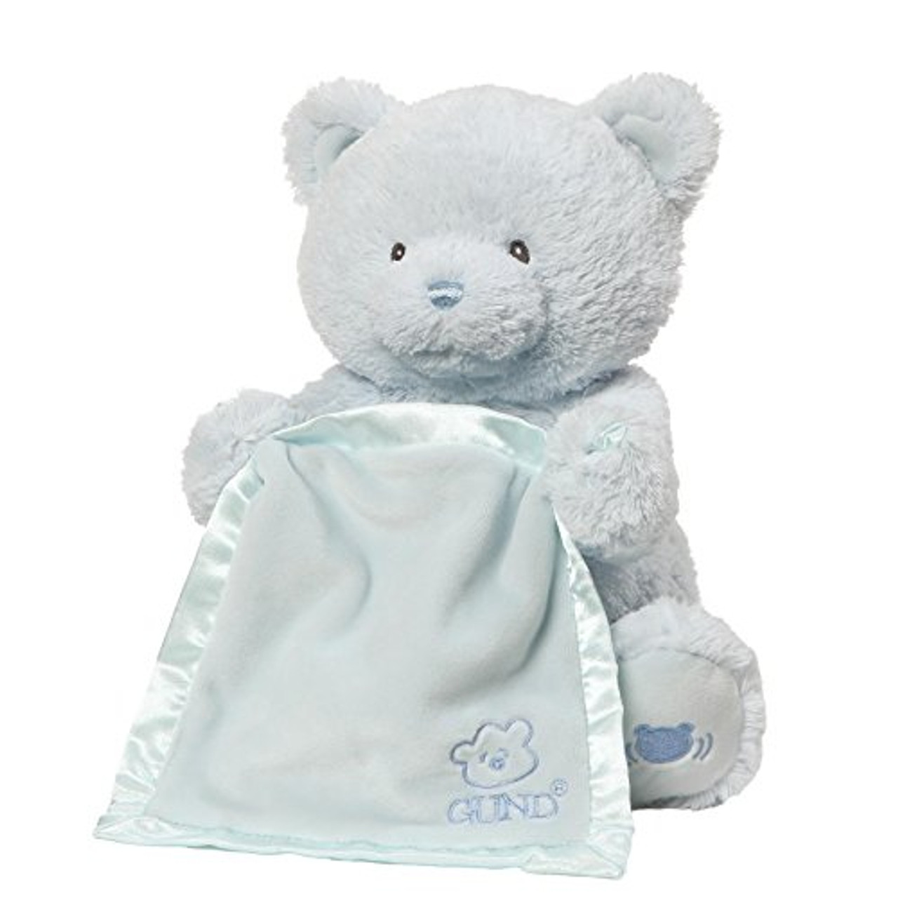 gund peek a boo bear blue