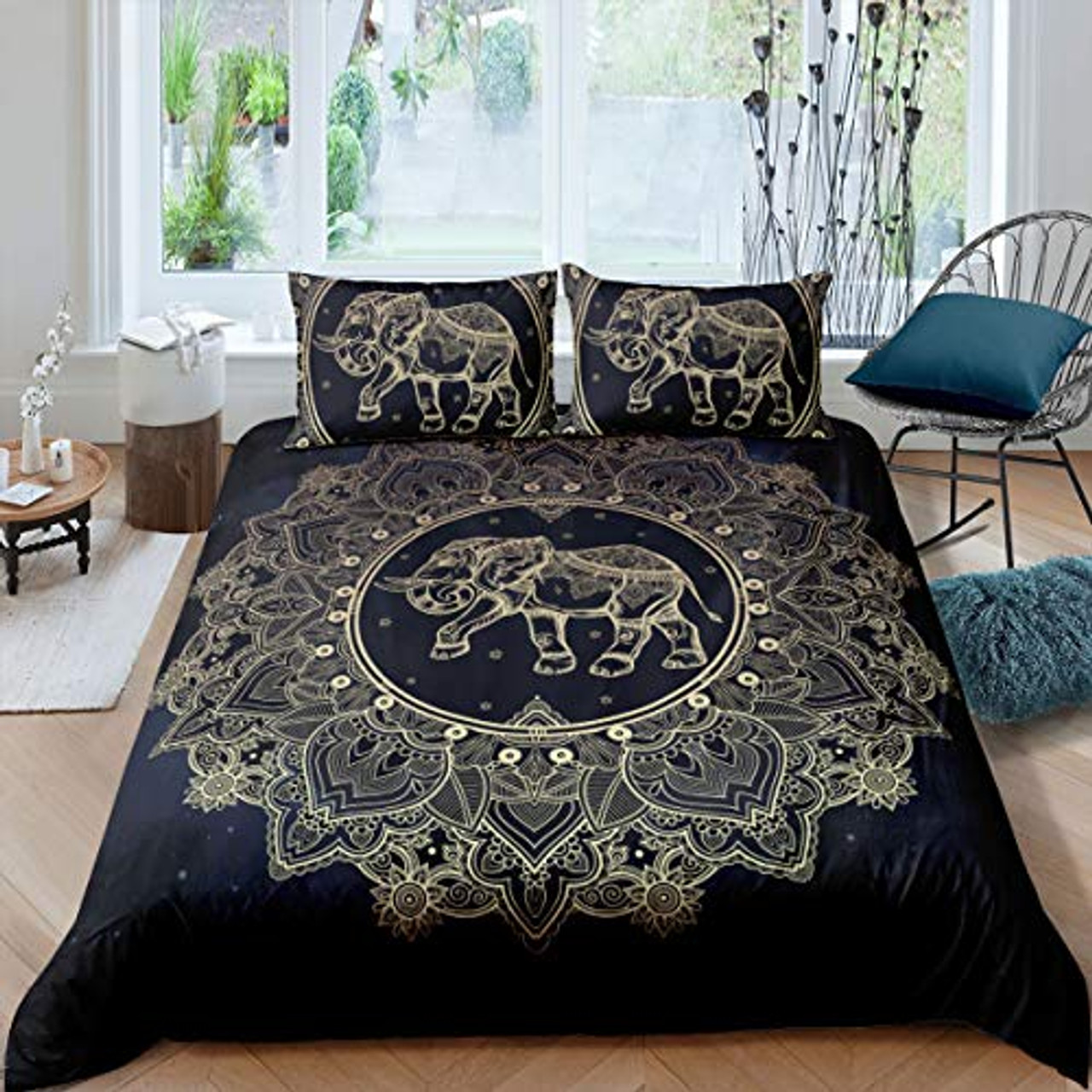 elephant mandala duvet cover