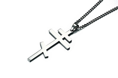 XUANPAI Mens Stainless Steel Cross 