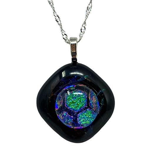 Handmade 3D Multicolored Fused Dichroic 