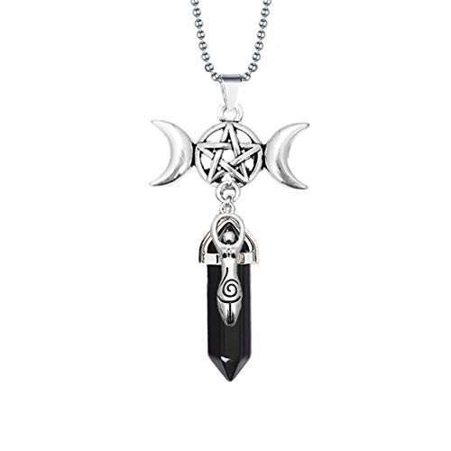 Triple Moon Goddess Charm Quartz 