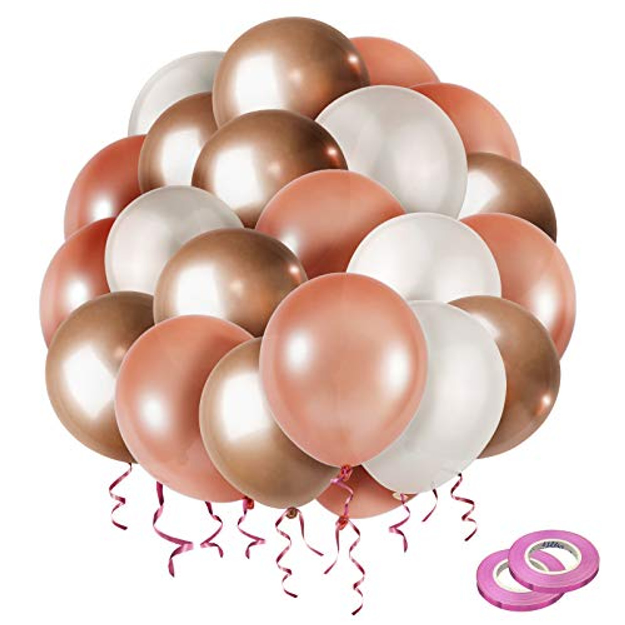 Rose Gold Balloons Set Metallic Rose Gold Balloons Pearl Rose Gold